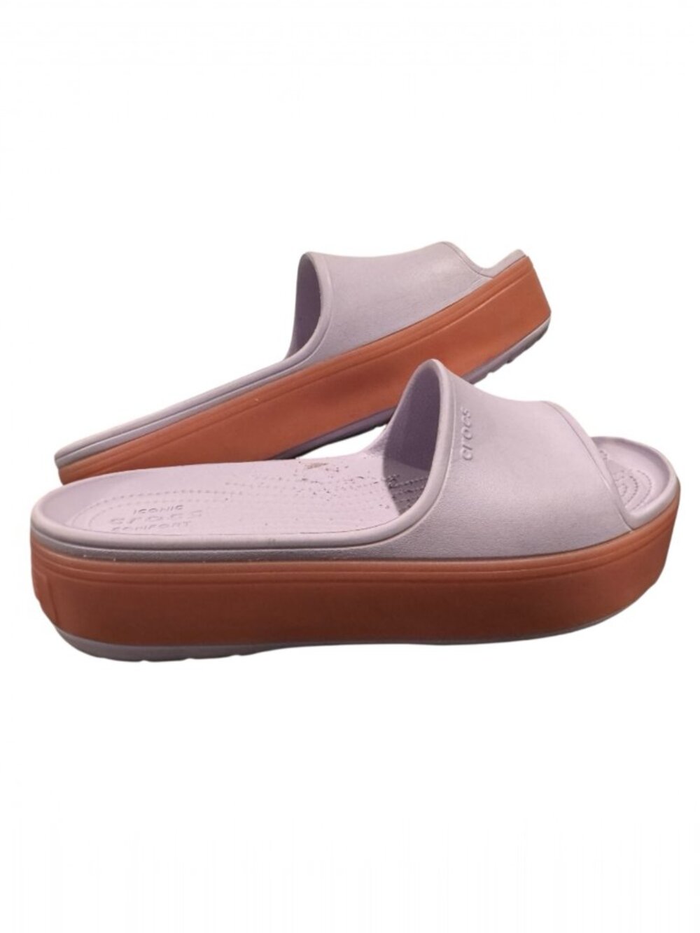 Crocs Platform Slide Sandals Women’s Size 11 Lilac Purple Chunky Comfort Slides